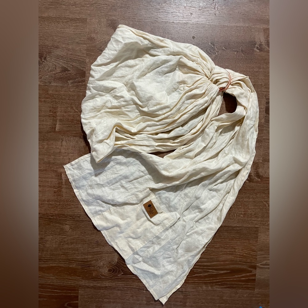 Kyte Baby ring sling in aspen with rose gold rings, like new